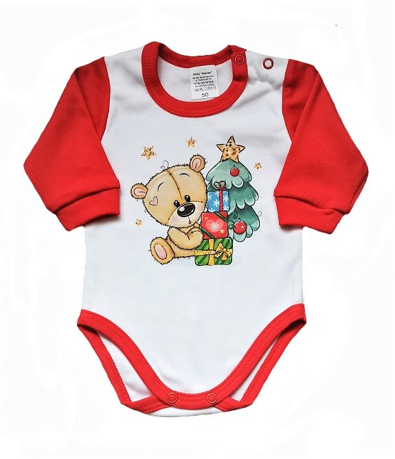 Kojenecké body Vánoční méďa 62