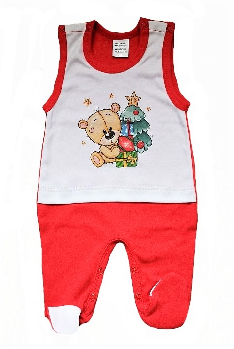 Kojenecké dupačky Vánoční méďa 62