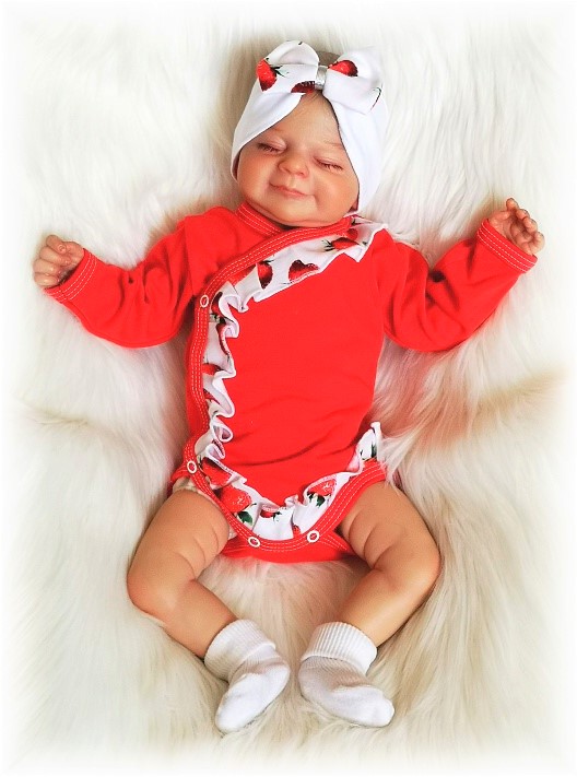 Kojenecká souprava Jahůdka polodupačky+zavinovací body 80