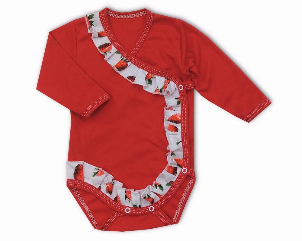 Kojenecká souprava Jahůdka polodupačky+zavinovací body 80