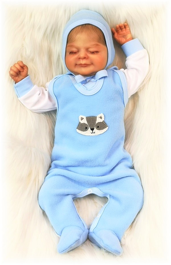 Kojenecká teplá 5D souprava do porodnice Mýval modrá 50