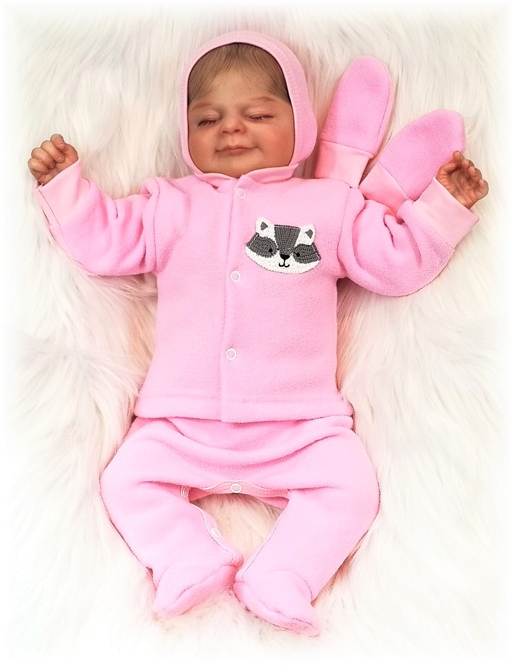 Kojenecká teplá 5D souprava do porodnice Mýval růžová 56