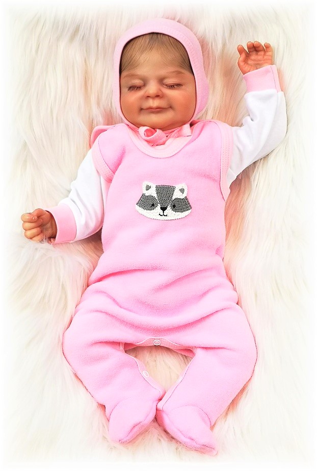 Kojenecká teplá 5D souprava do porodnice Mýval růžová 62