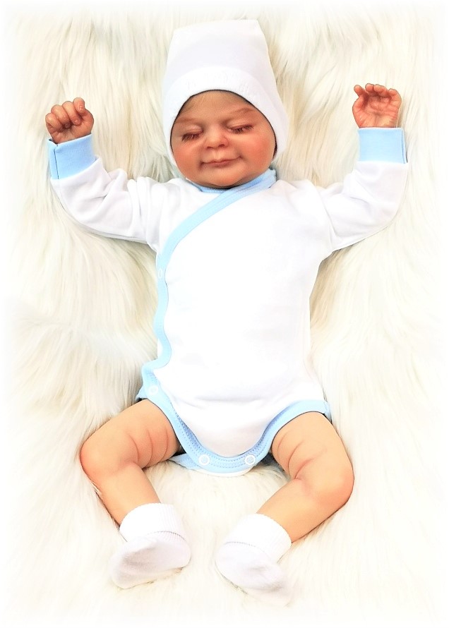 Kojenecká teplá 5D souprava do porodnice Mýval modrá 62