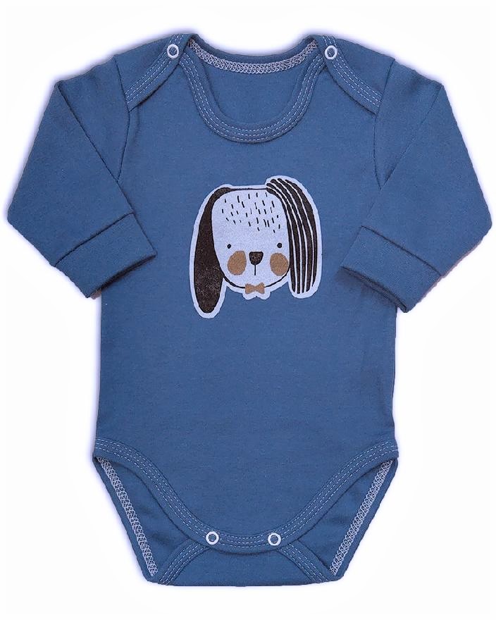 Kojenecká 2D souprava body+tepláčky Animals modrá 68
