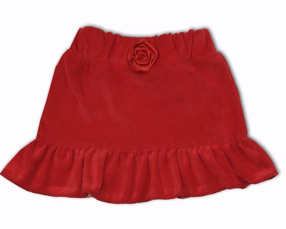 Kojenecká sametová sukýnka červená 86