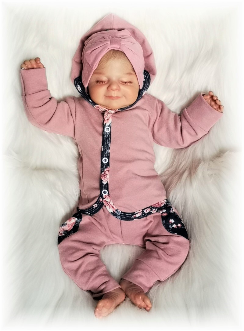 Kojenecká 3D souprava Rose navy blue 86