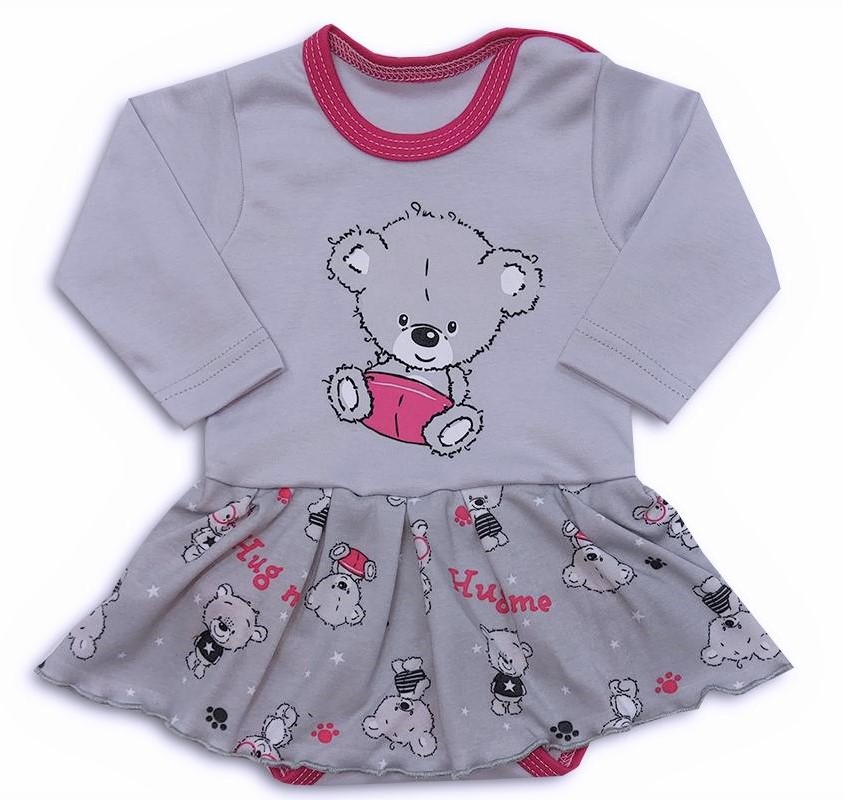 Kojenecké sukýnkové body HUG ME šedá 56