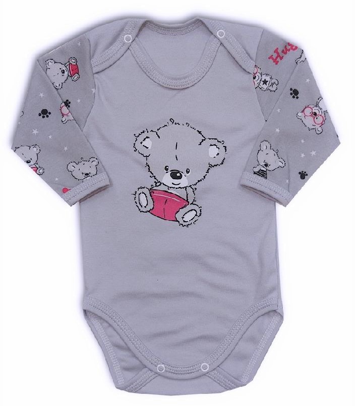 Kojenecké body dl. rukáv HUG ME holka 74