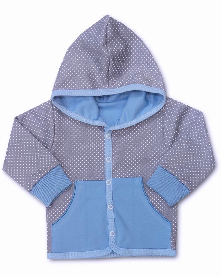 Kojenecká 3D souprava Bílý puntík 1 modrá 62