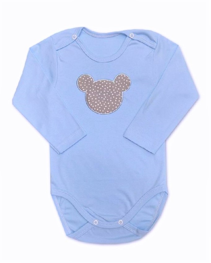 Kojenecká 3D souprava Bílý puntík 1 modrá 74