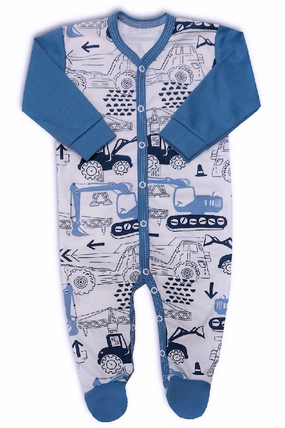 Kojenecký overal Bagr modrá 86