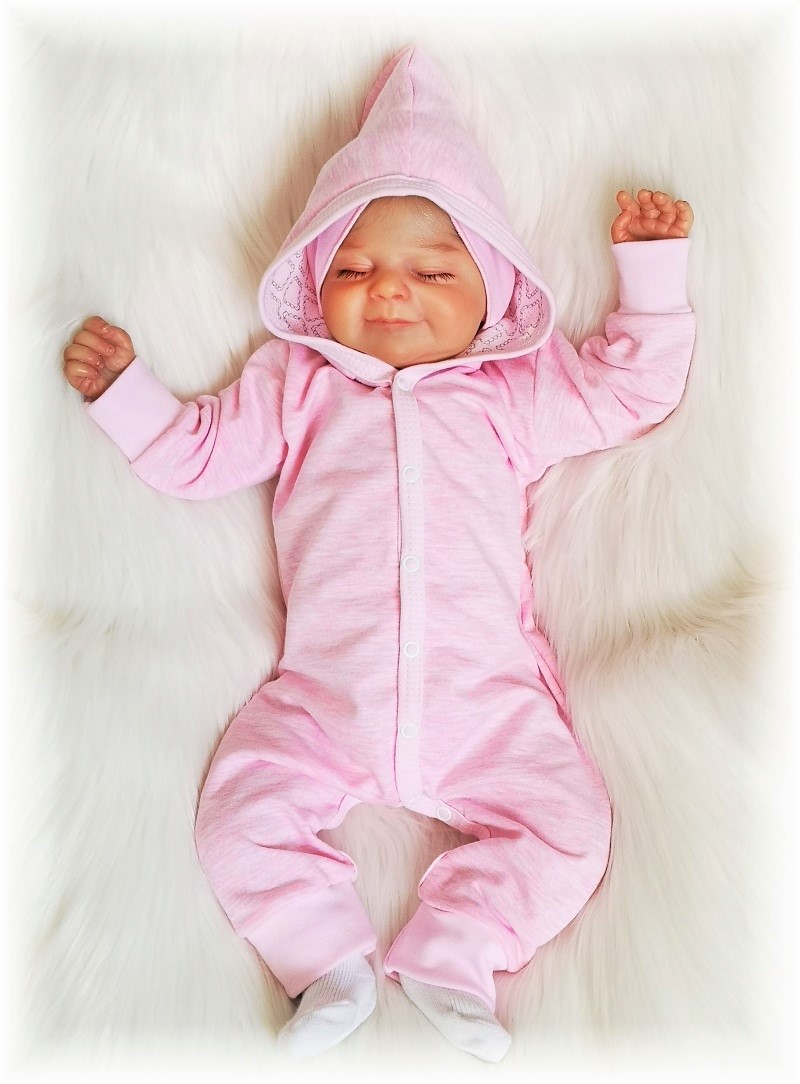 Kojenecký teplákový overálek s kapucí Keksík 86