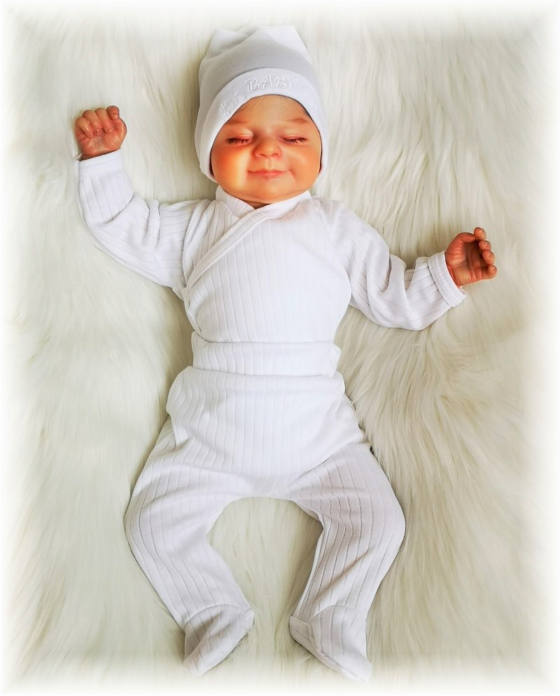 Kojenecká 2D souprava Proužek - bílá 62