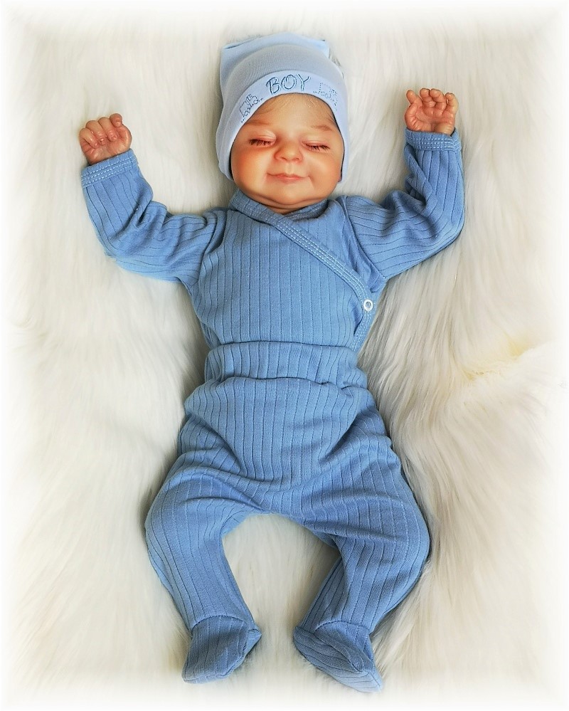 Kojenecká 2D souprava Proužek - modrá 62