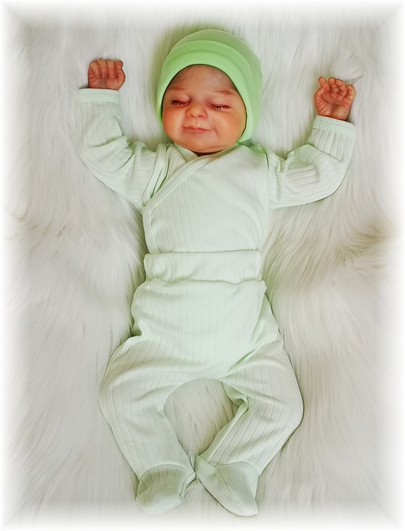 Kojenecká 2D souprava Proužek - mint 68