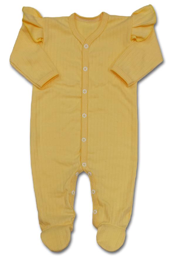Kojenecký žlutý overal Proužek 74
