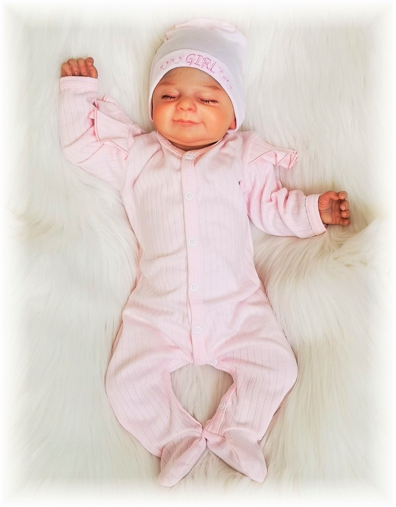 Dětský růžový overal Proužek 92