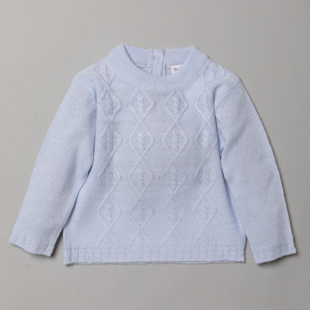 Kojenecká 3D pletená souprava modrá