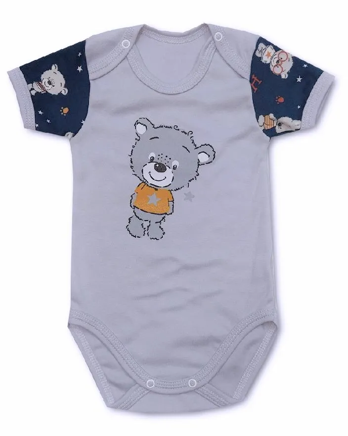 Kojenecké body kr. rukáv HUG ME kluk 80