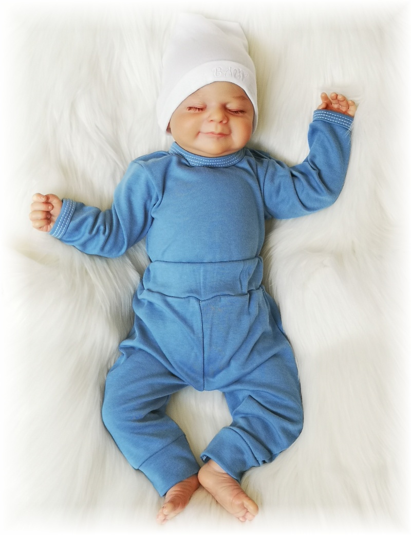 Dětská bavlněná 2D souprava modrá 92