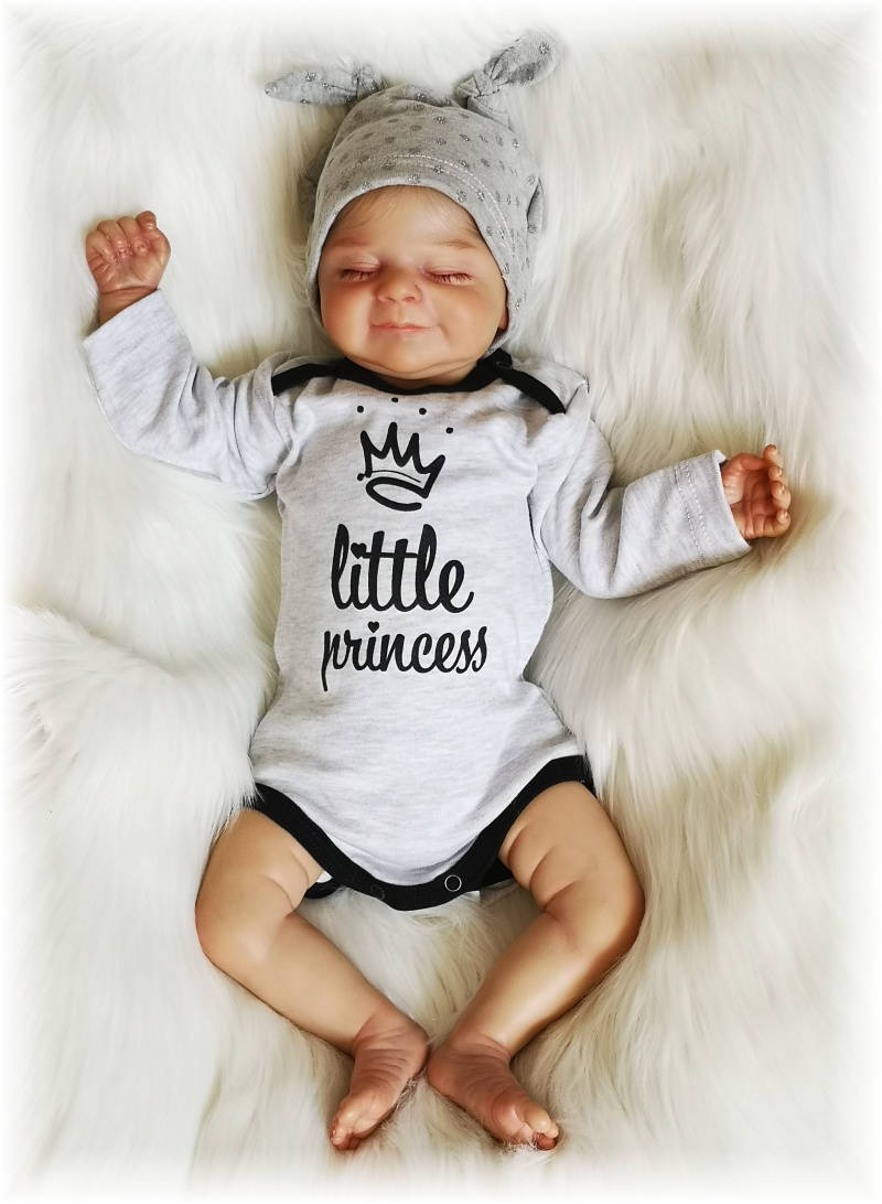 Kojenecké body LITTLE PRINCESS šedá 86