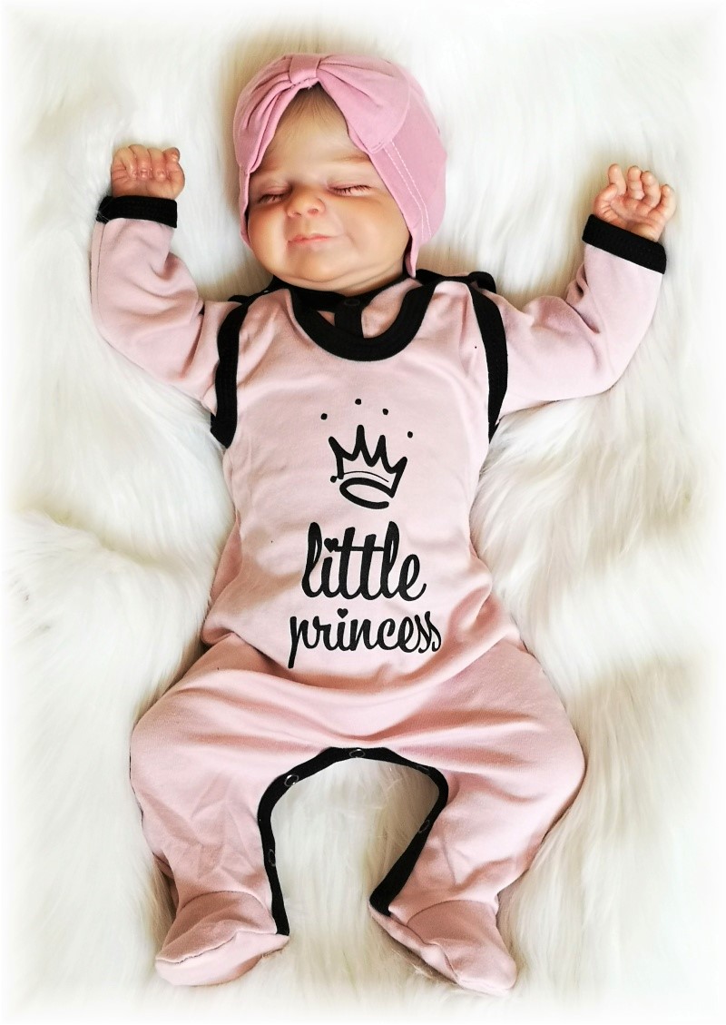 Kojenecká souprava 2D LITTLE PRINCESS pudrová 86