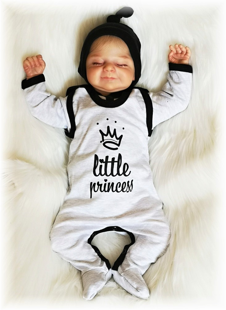 Dětská souprava 2D LITTLE PRINCESS šedá 92