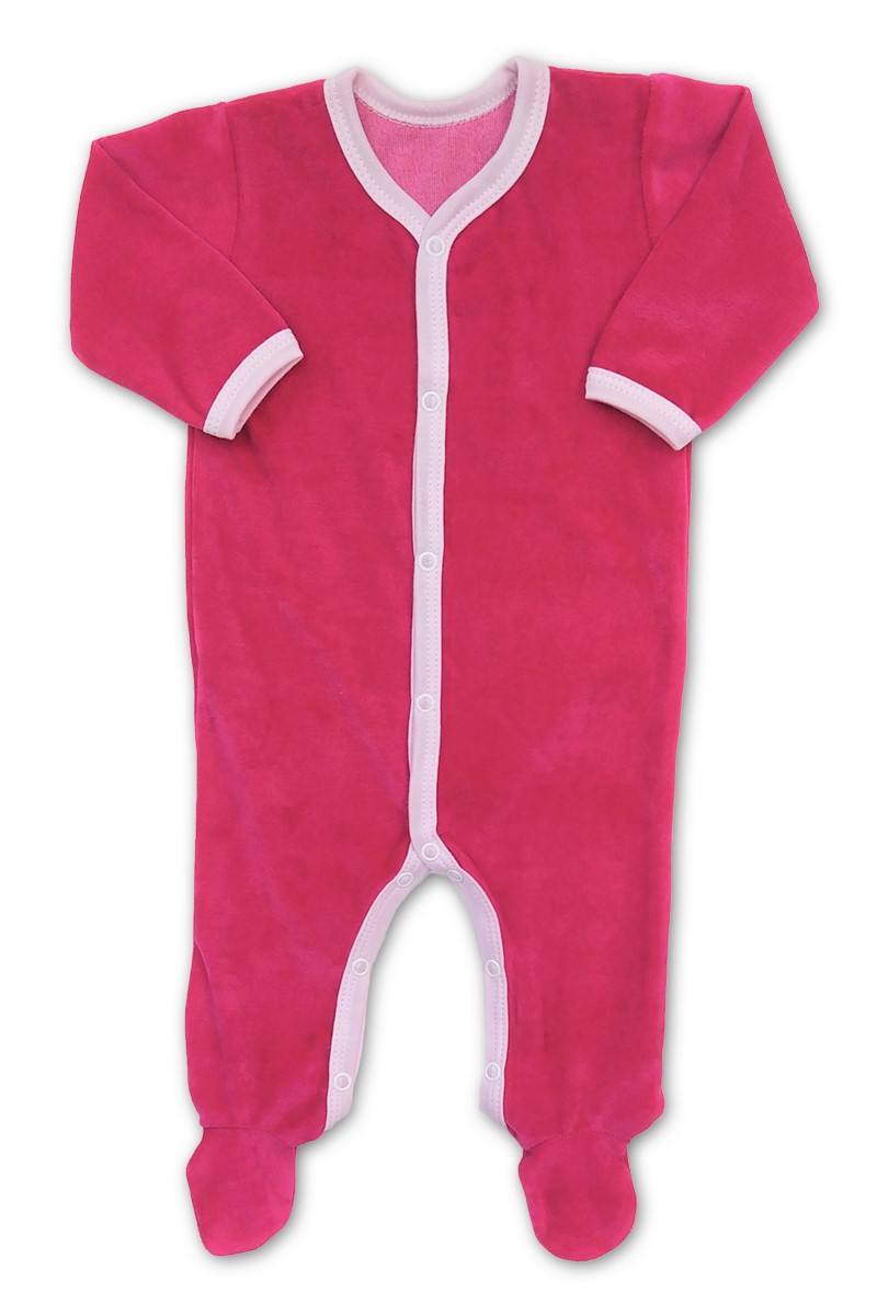 Kojenecký sametový overal amarant 62
