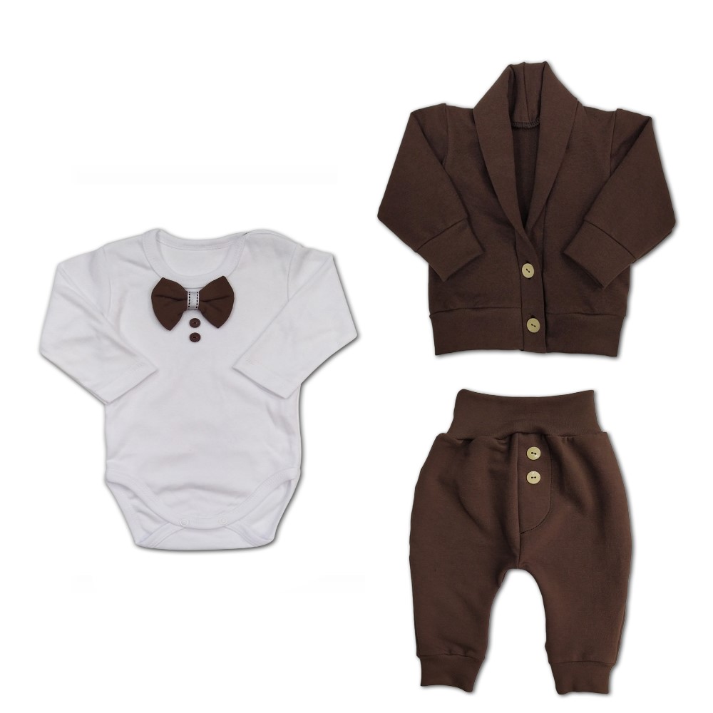 3D souprava Malý gentleman čokoláda 68