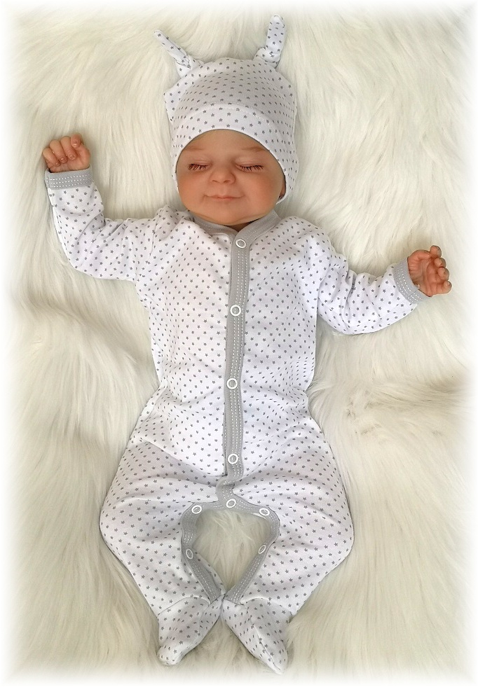 Bavlněná čepička s uzlíky Gray star