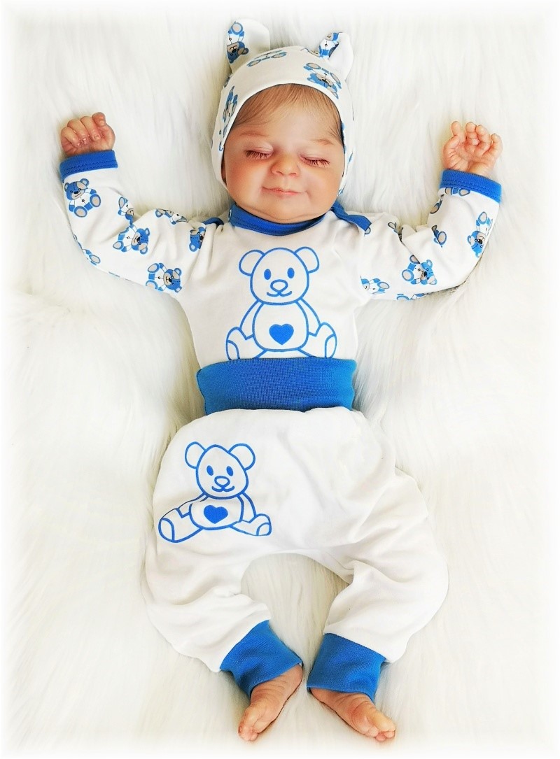 Kojenecké tepláčky Brumlíček modrá 80