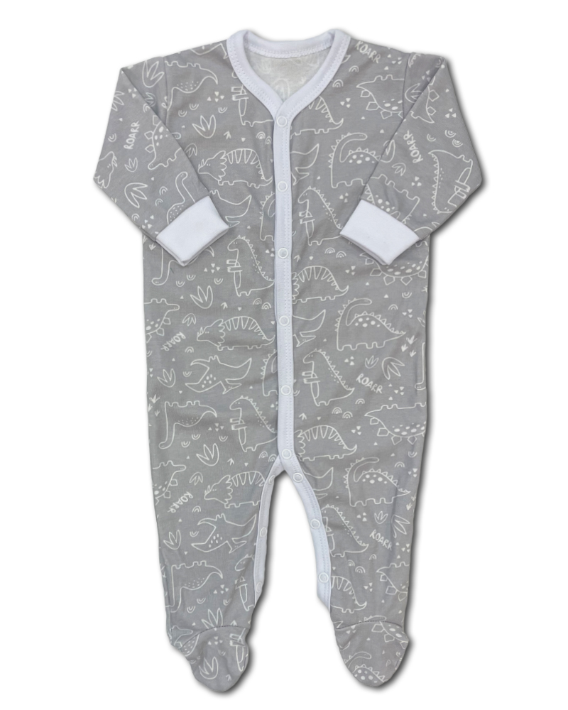 Kojenecký overal DINO STAR D šedá 68