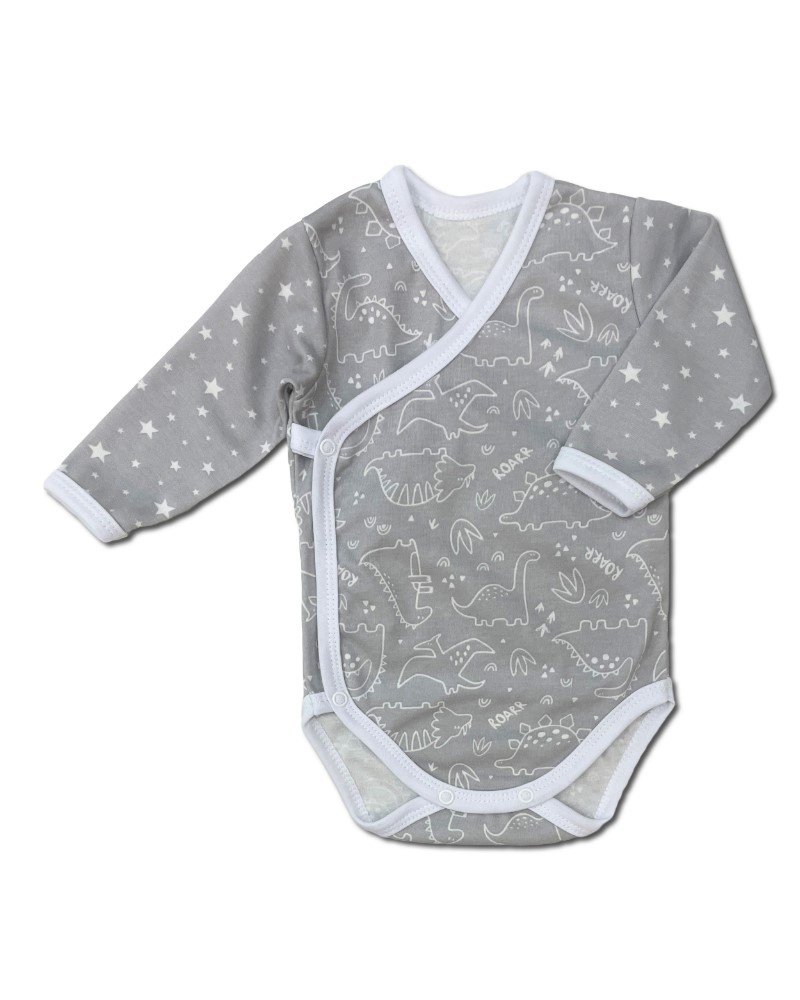 Kojenecké zavinovací body DINO STAR šedá 56