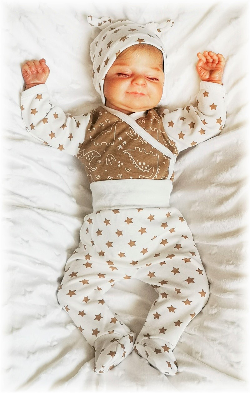 Kojenecké polodupačky DINO STAR H kapučíno 56