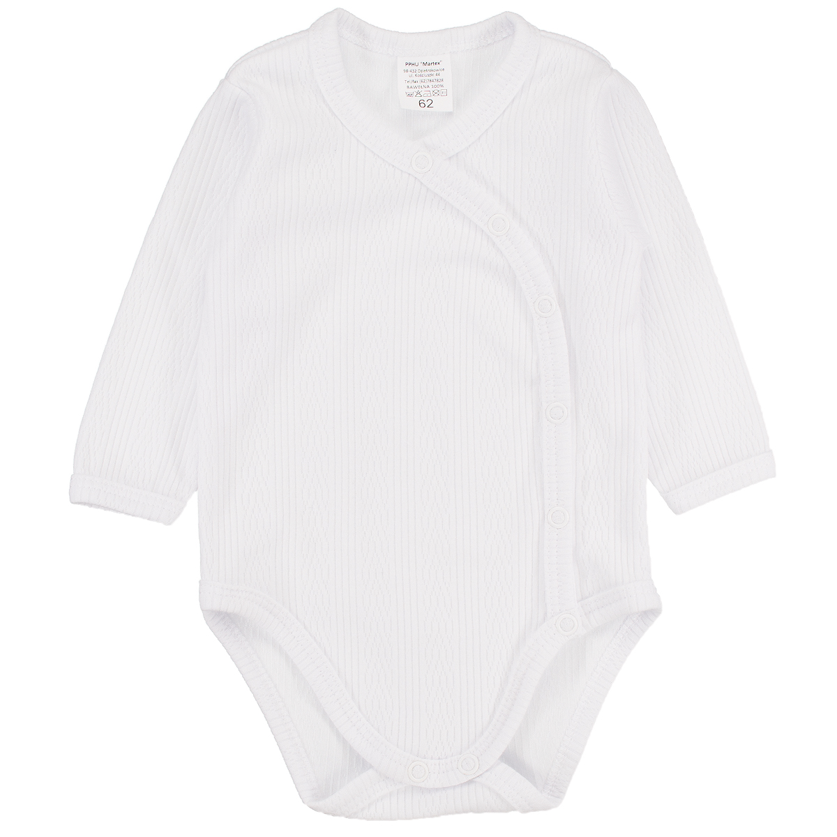 Kojenecká 2D souprava s copánkovým vzorem bílá 62