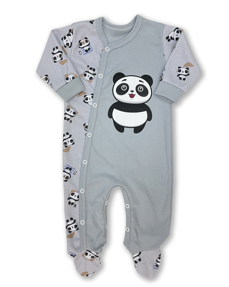 Kojenecký overal Panda šedá 50