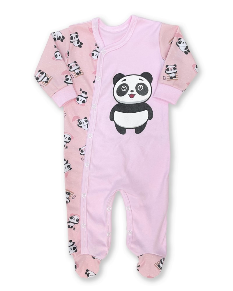 Kojenecký overal Panda růžová 62