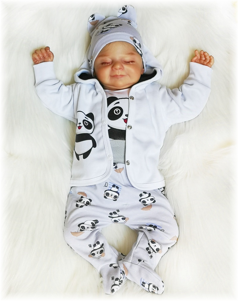 Kojenecká mikinka Panda bíllá 50