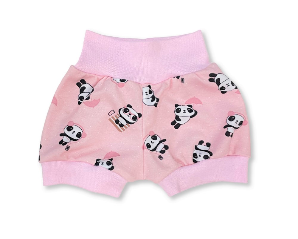 Kojenecká letní 2D souprava Panda růžová 56