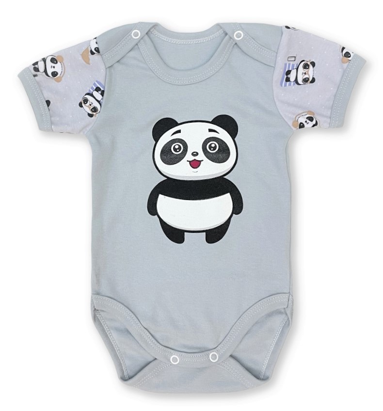 Kojenecká letní 2D souprava Panda šedá 74