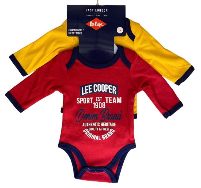 Dětské body LEE COOPER červená/žlutá