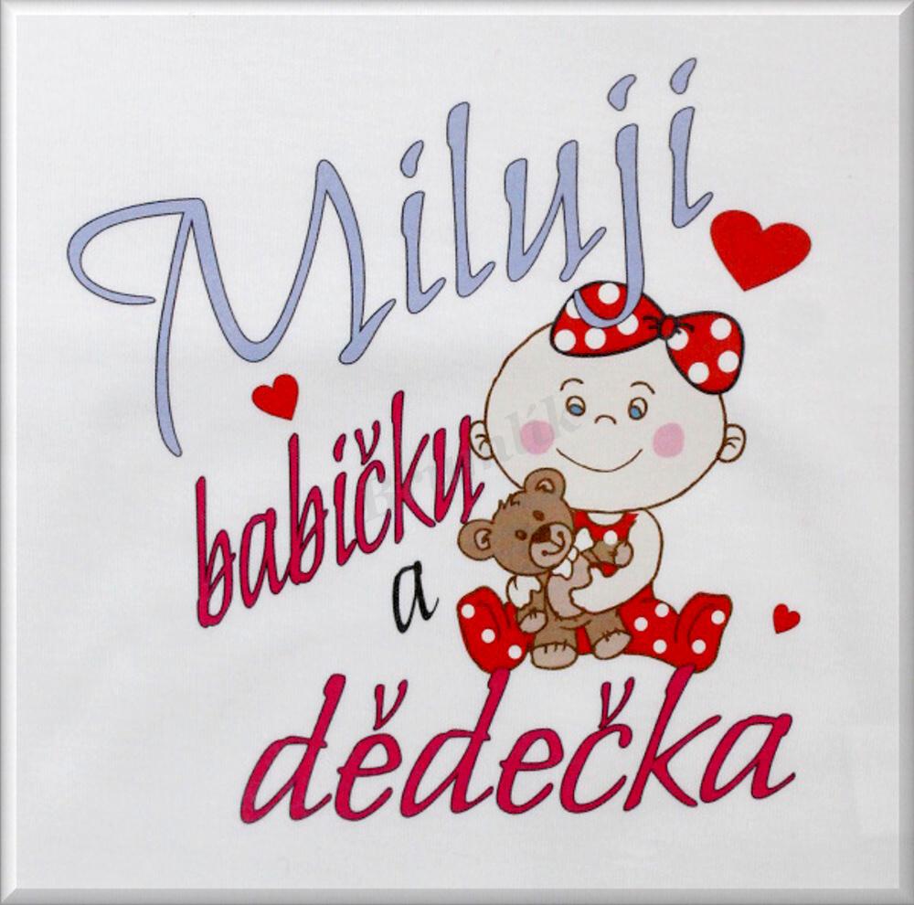 Dětské body s nápisem “Miluji babičku a dědečka”