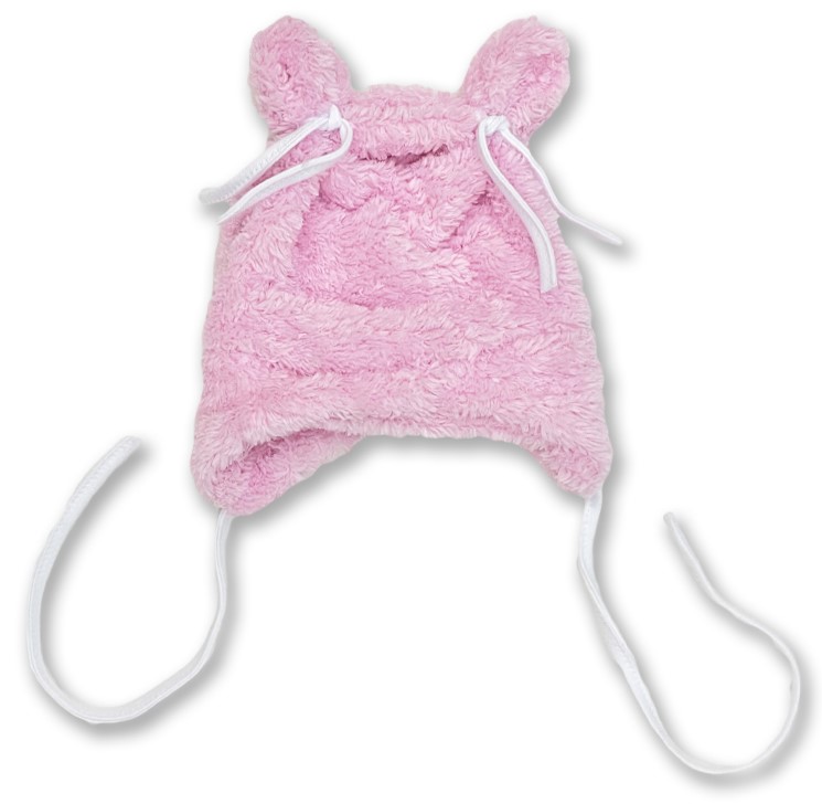 Kojenecká čepička+rukavičky Luna růžová