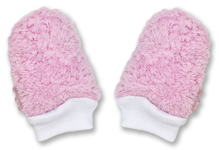 Kojenecká čepička+rukavičky Luna růžová