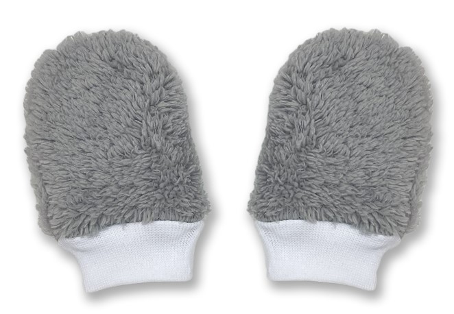 Kojenecká čepička+rukavičky Luna šedá