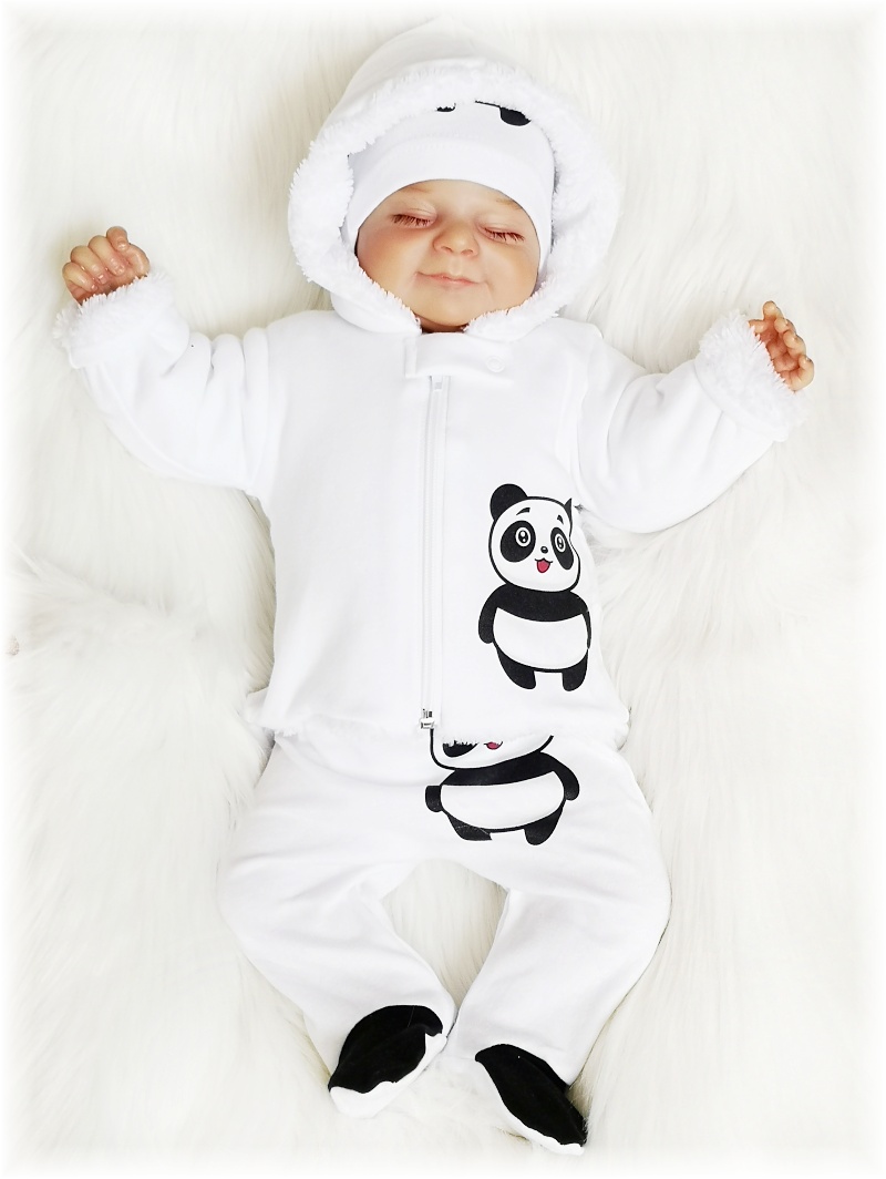 Kojenecký vyteplený kabátek Panda 62
