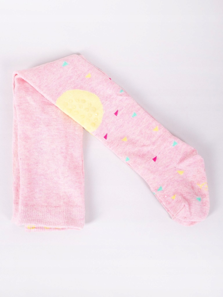 Dětské bavlněné punčocháče 3ABS citronek růžová