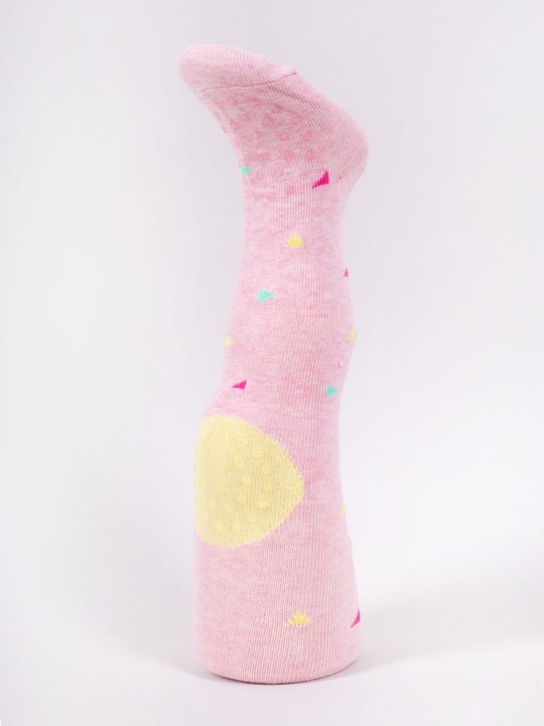 Dětské bavlněné punčocháče 3ABS citronek růžová