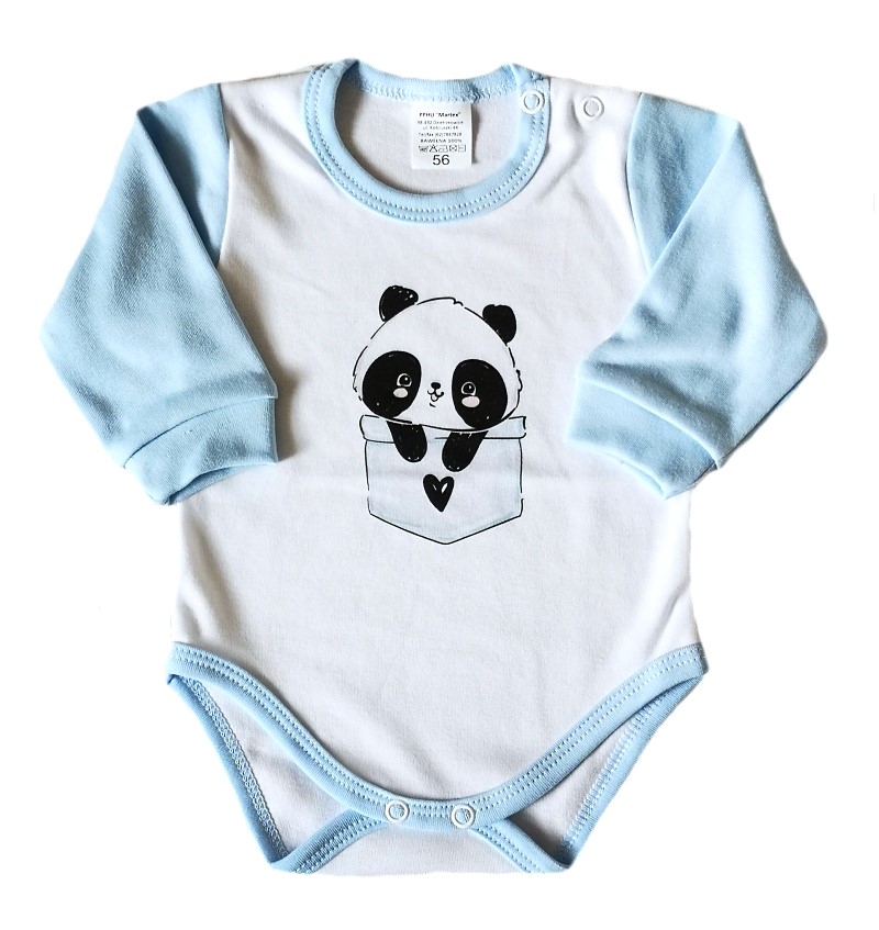 Dětské body Pandička kapsička 92